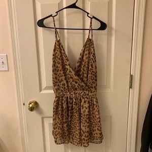 Cheetah backless romper